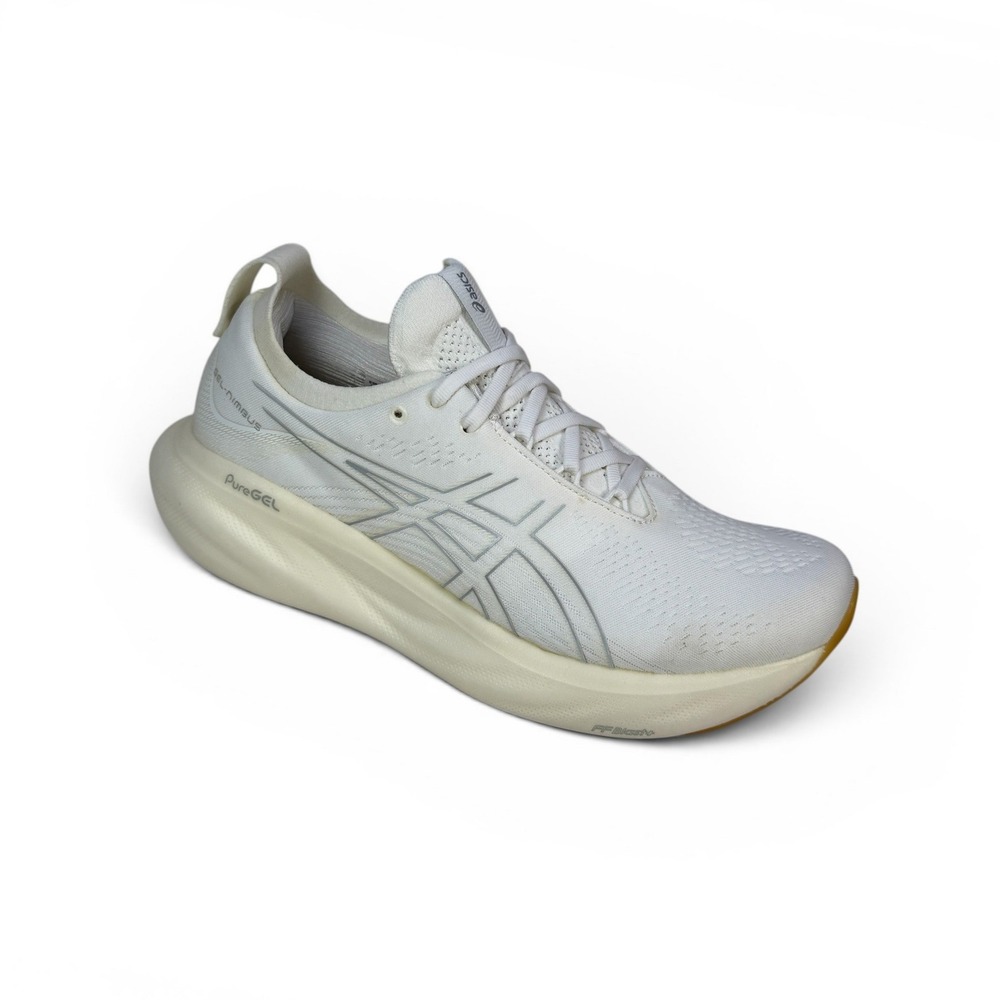 Asics Gel Nimbus 25 Running Shoes Womens 10.5 White Gum 1012B356.102